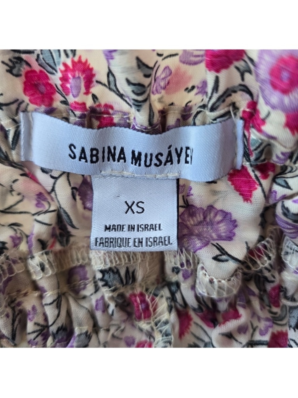 Sabina Musayev Maelys Top In Ivory Print, Size XS - Picture 11 of 11